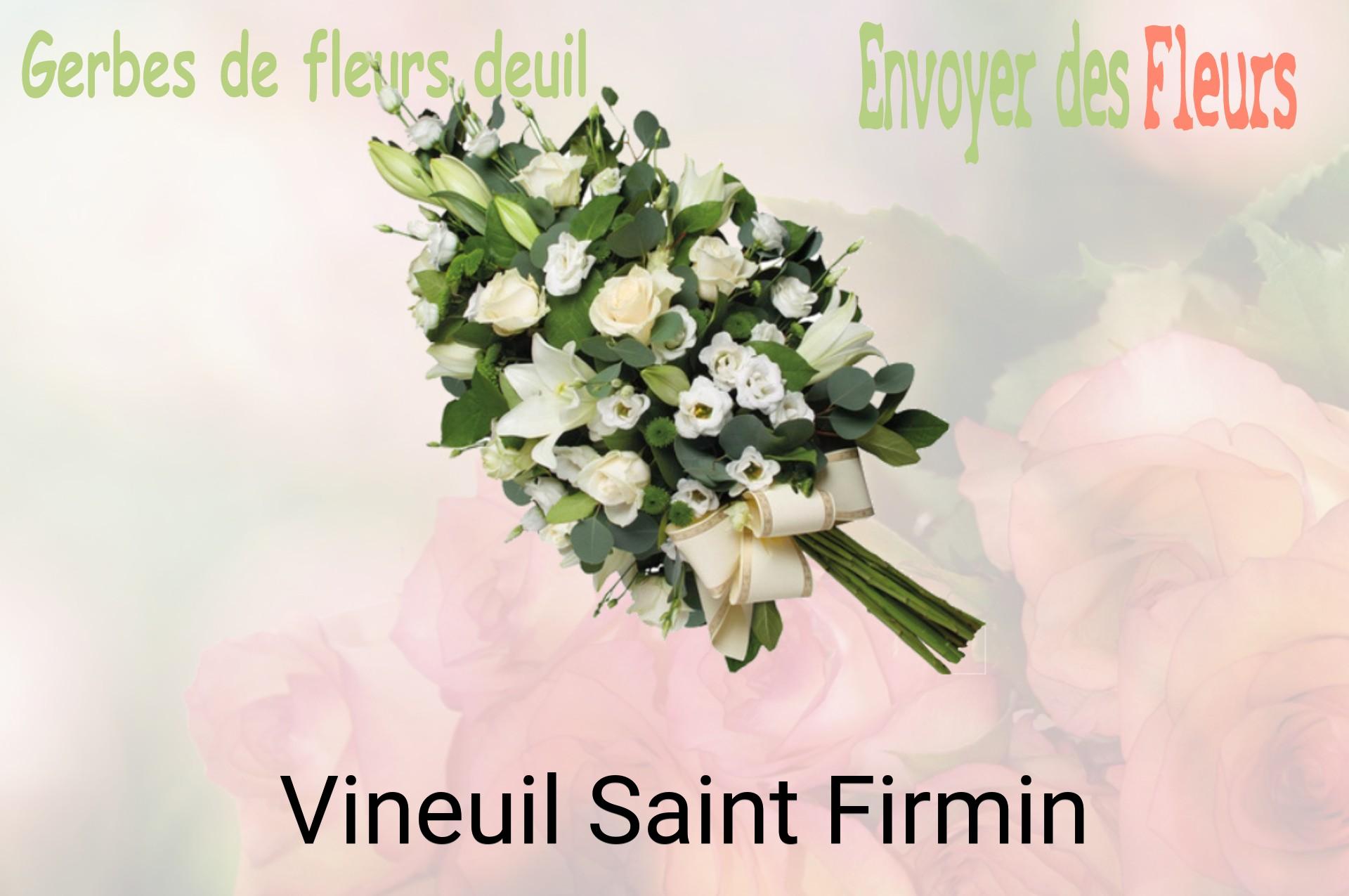 Gerbe de fleurs de deuil livrée à Vineuil-Saint-Firmin